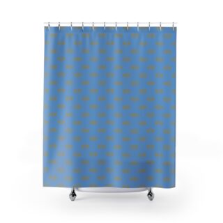 The curtain in the bathroom is like in the movie Fallout. Replica. Shower Curtains